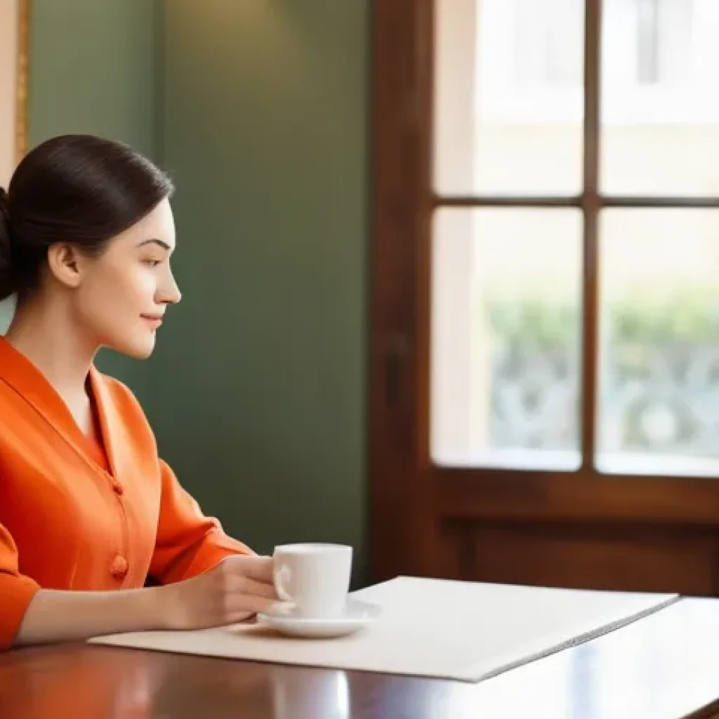 피부관리사로서의 상담 기술 향상 방법 - **Prompt:** A warm and empathetic female beauty professional, dressed in a tasteful, modest salon un...