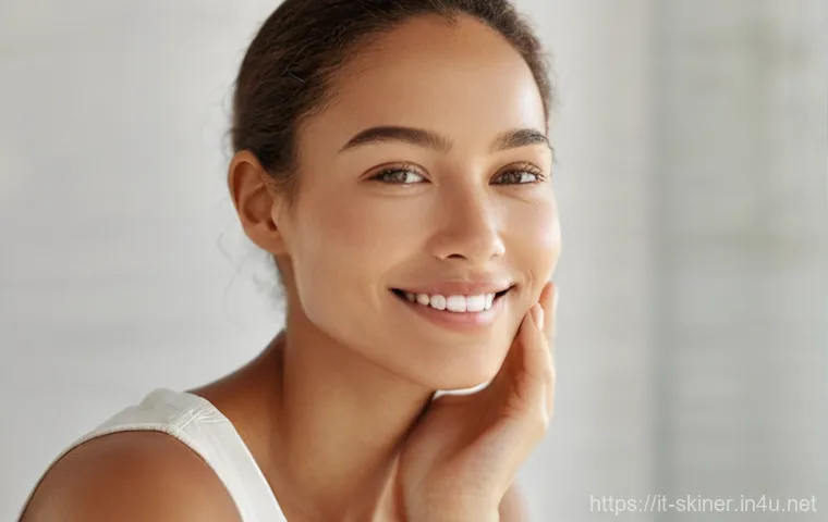 피부관리사 현직자 인터뷰 - Image Prompt 1: The Essence of Skinimalism and Natural Radiance**
