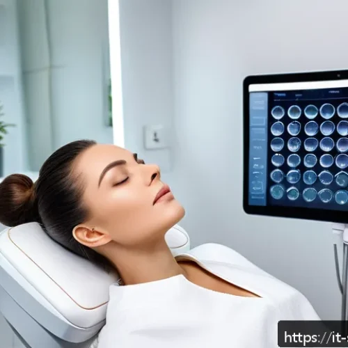 Home 30 피부관리 클리닉의 성공 운영 사례 - A modern beauty clinic treatment room featuring advanced aesthetic equipment such as diode lasers, r...
